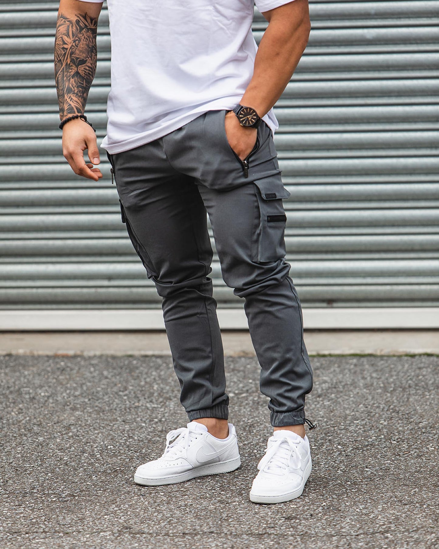 Charcoal Cargo Pants V2