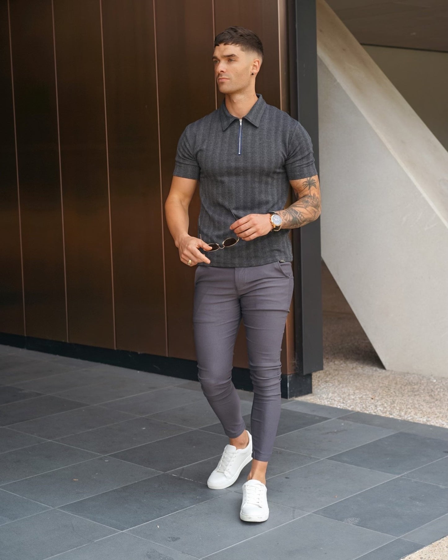 Grey Skinny Fit Chino