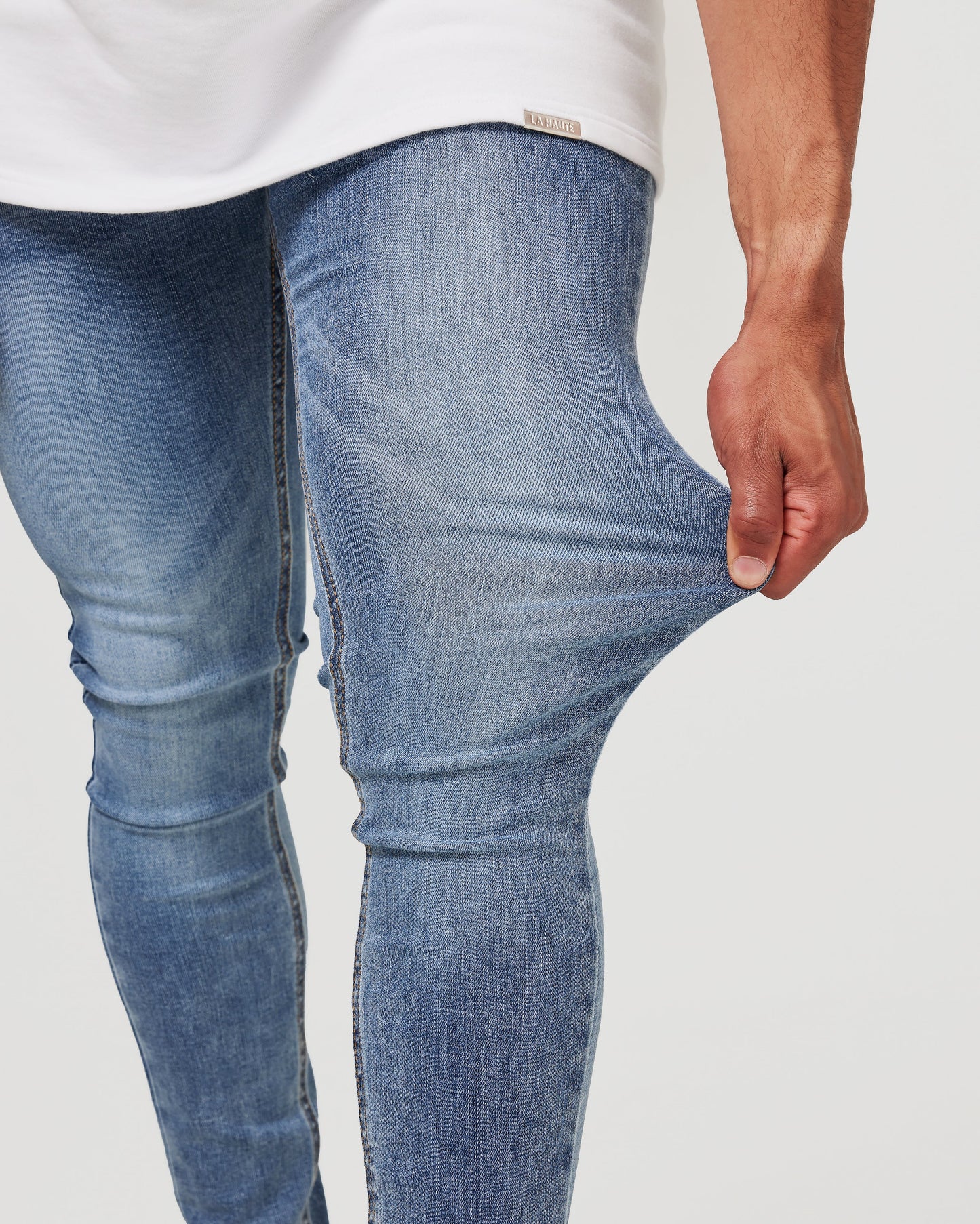 Washed Blue Skinny Fit Jeans