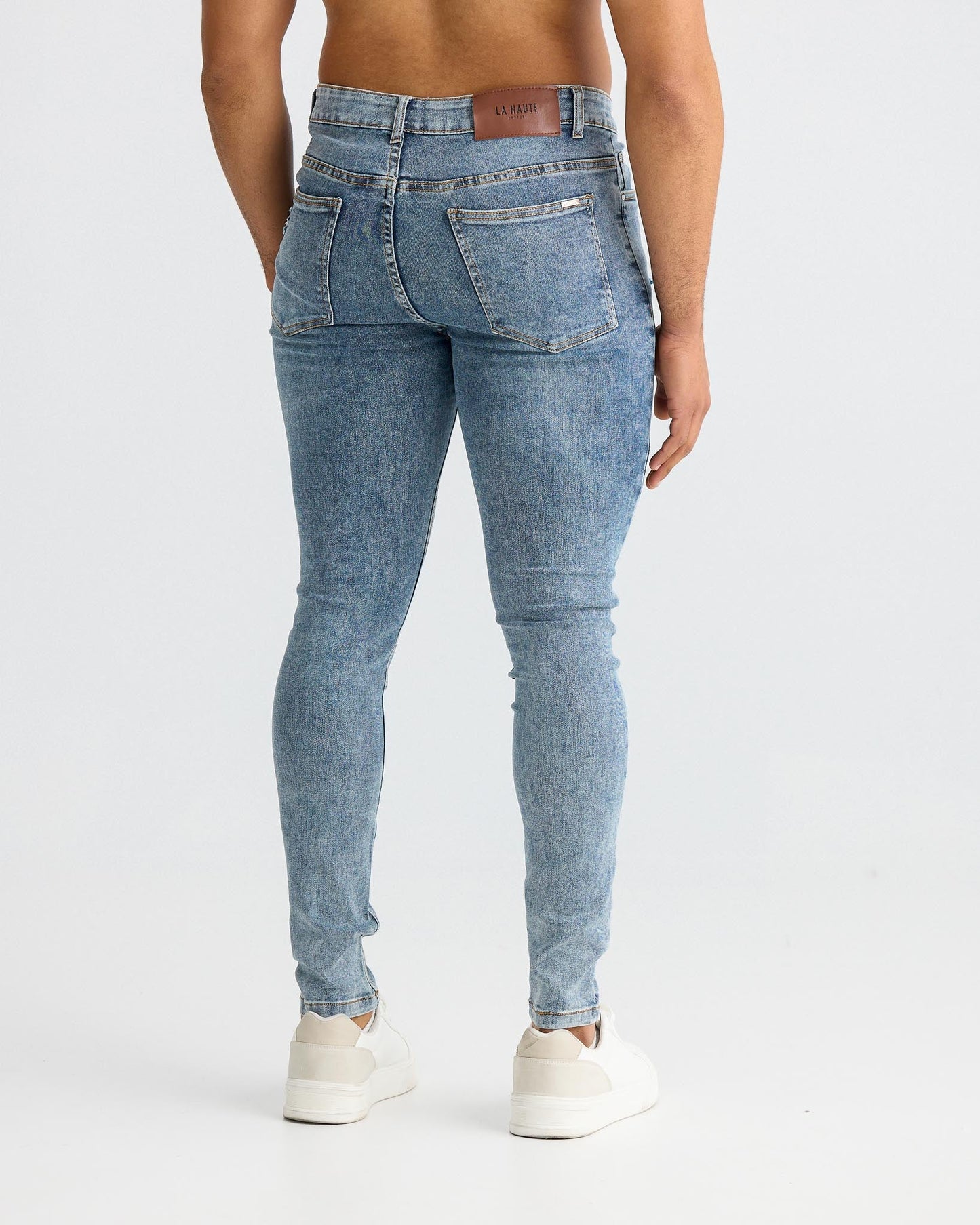 Blue Ripped Skinny Fit Jeans