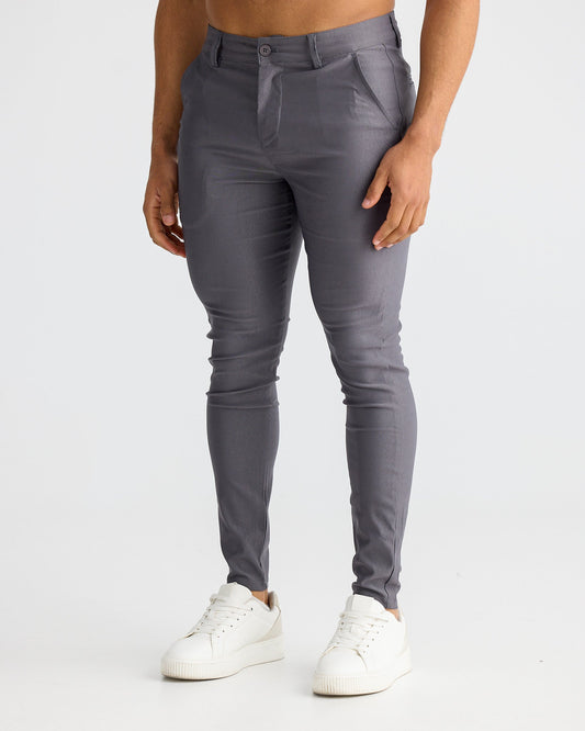 Grey Skinny Fit Chino