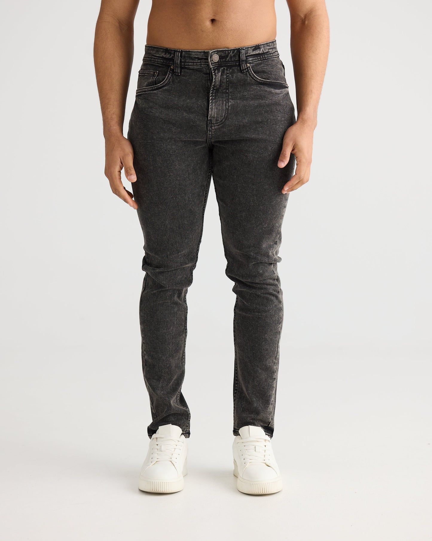 Washed Grey Slim Fit Jeans