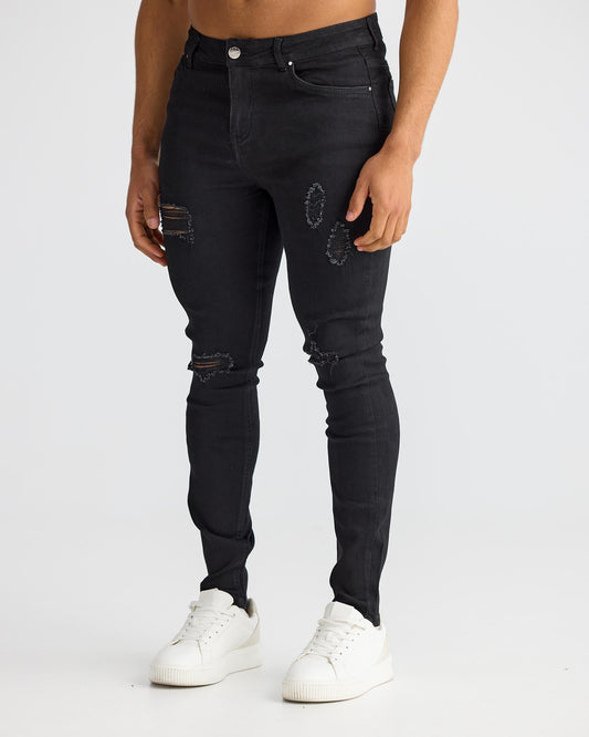 Black Ripped Skinny Fit Jeans