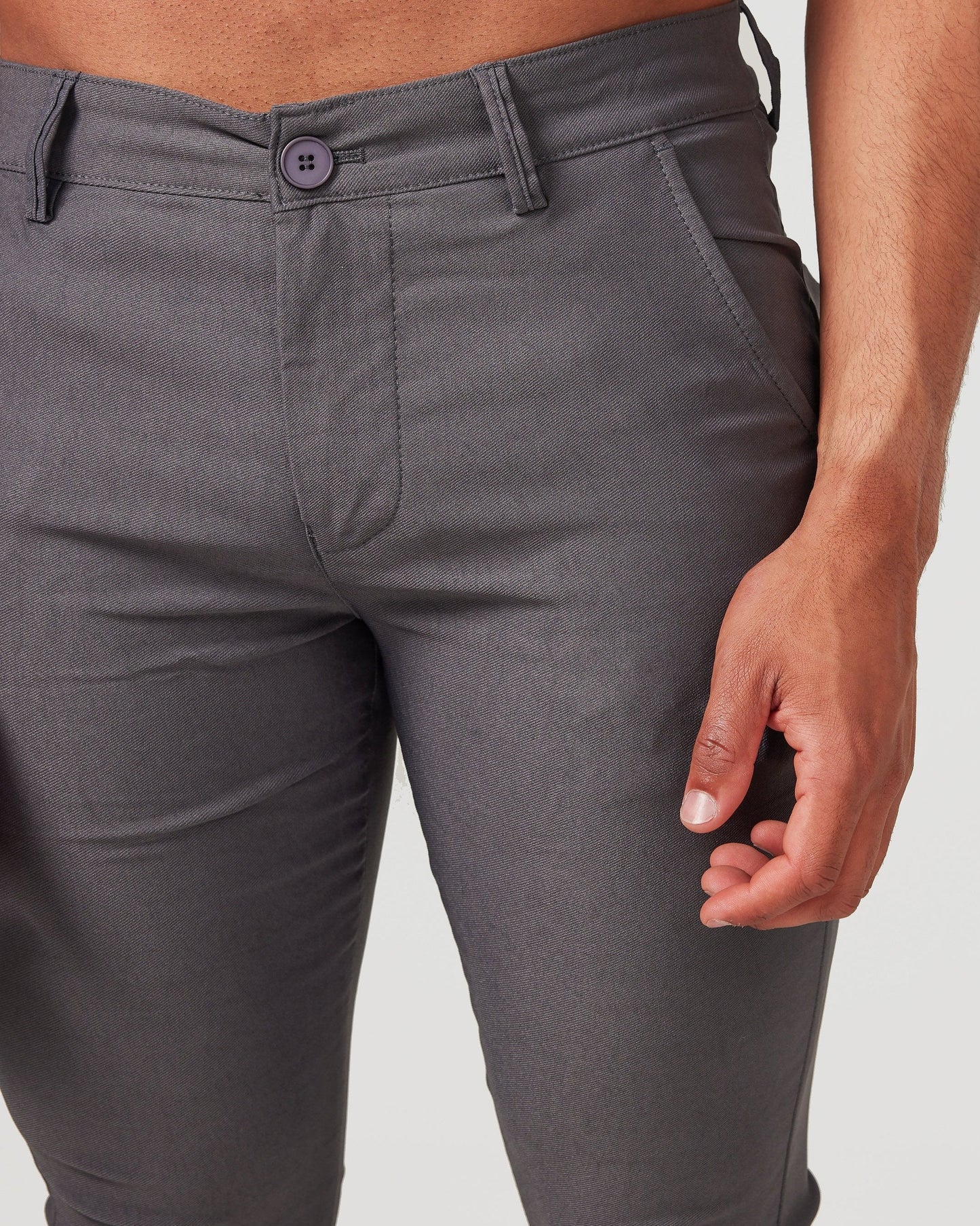 Grey Skinny Fit Chino